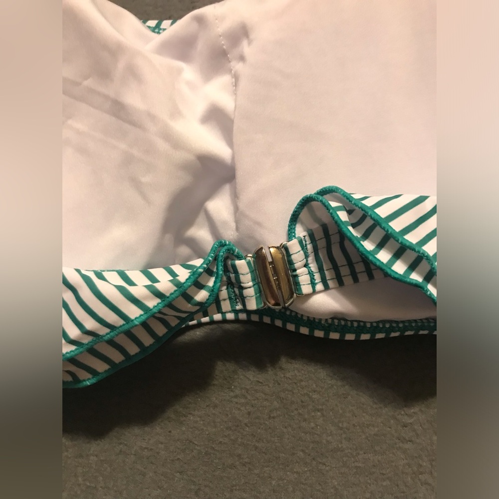 NEW Striped Ruffle Bikini - Picture 9 of 16